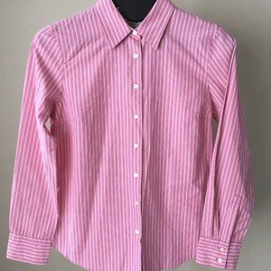 J. Crew Haberdashery Pink Stripped Career Blouse